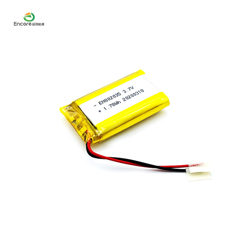 802035 3,7 v 480 mah литиево-полимерна батерия